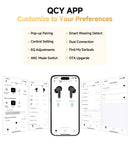 Fones de ouvido QCY MeloBuds Pro ANC Bluetooth 5.3 sem fio 46dB híbrido ANC Hi-Res LDAC fones de ouvido 6 microfones 34h detecção intra-auricular