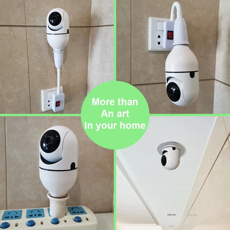 câmera com Canhão de luz de alta definição 1080P, WIFI, visão noturna, celular, monitoramento remoto, máquina de agitação, rotação de 360 níveis
