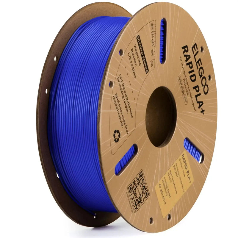 Filamento ELEGOO RAPID PLA+ de 1,75 mm, filamento para impressora 3D, suporta velocidade de impressão de 30-600 mm/s, compatível com a maioria das impressoras 3D FDM