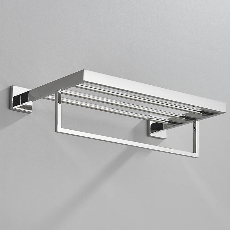 Acessórios para banheiro Toalheiro Aço inoxidável Toalheiro Acessórios para banheiro Prateleira de armazenamento Toalheiro duplo Dourado/Preto/Cromado