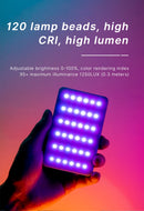 Luz de vídeo Ulanzi VL120 RGB branca de cor total, 2500K-9000K, LED para fotografia, luz de preenchimento para câmera, luz para vlog ao vivo, luz de preenchimento ajustável.