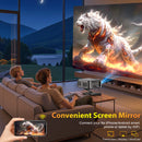 Projetor XIWBSY 4K, 40000 lúmens, Android, Luz do Dia, Foco Automático, 2000 ANSI, WiFi 6, BT 5.3, Vídeo, Home Cinema, Projetor LED para Ambientes Externos