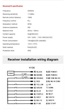 Controle remoto industrial HENJEL H106 com 6 botões para guincho hidráulico, à prova d'água.