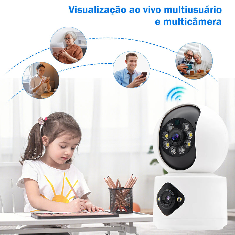 Bebê, ICSee, Câmera de Segurança Wi-Fi, Câmera IP, Câmera 360, Câmeras de Vigilância Wi-Fi, Mini Câmera Wi-Fi, Coibeu