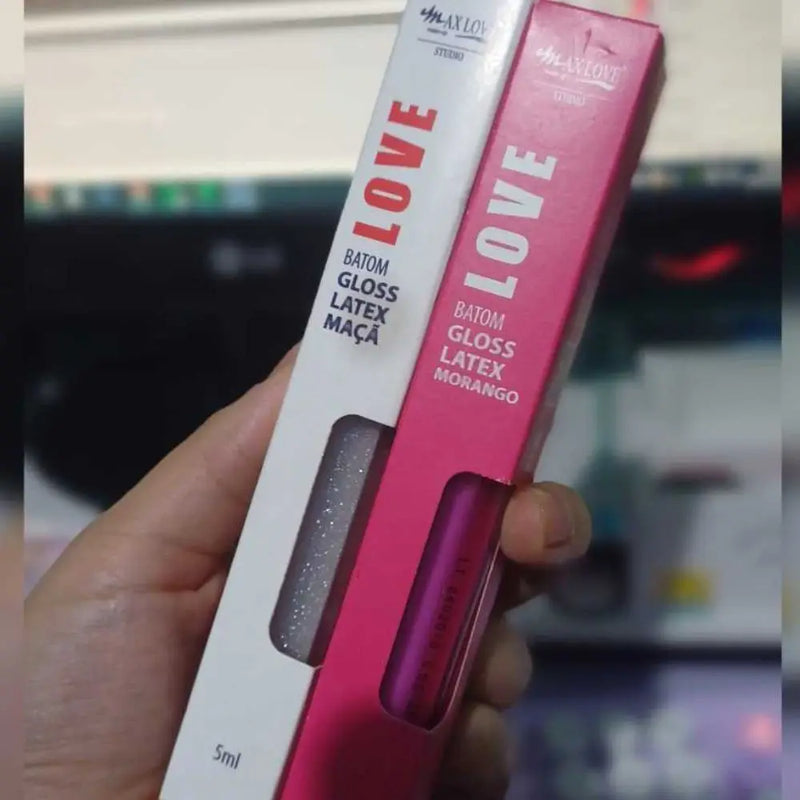 Kit C/3 Batom Gloss Látex Max Love