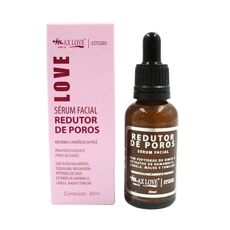 Kit com 3 Sérums Faciais Redutores de Poros Max Love