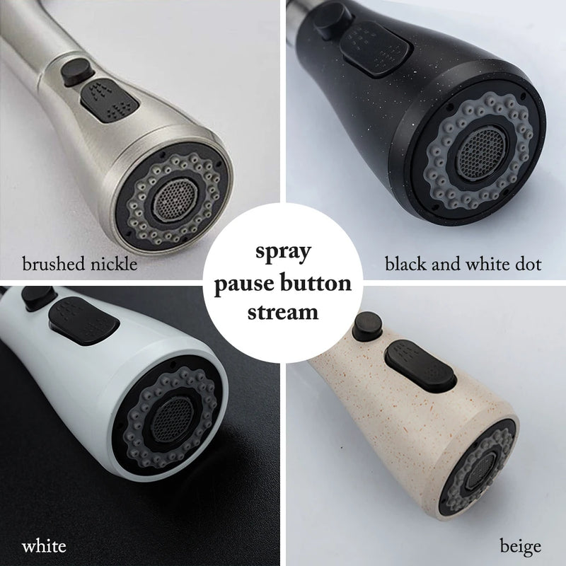 Torneira de cozinha preta, torneira de cozinha retrátil, misturador de pia de cozinha, pulverizador de jato de níquel escovado, cromado, torneira de água de cozinha