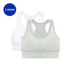 2 Pieces Seamless Sports Bra Breathable Push Up Shockproof Women Cropped Top Sports Bra Sports Underwear