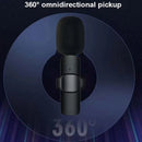 Microfone tipo C sem fio para transmissão ao vivo, jogos, gravação de áudio e vídeo, redução de ruído