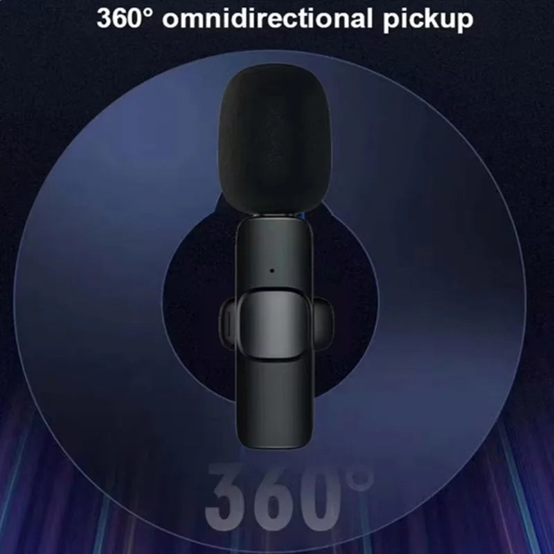 Microfone tipo C sem fio para transmissão ao vivo, jogos, gravação de áudio e vídeo, redução de ruído