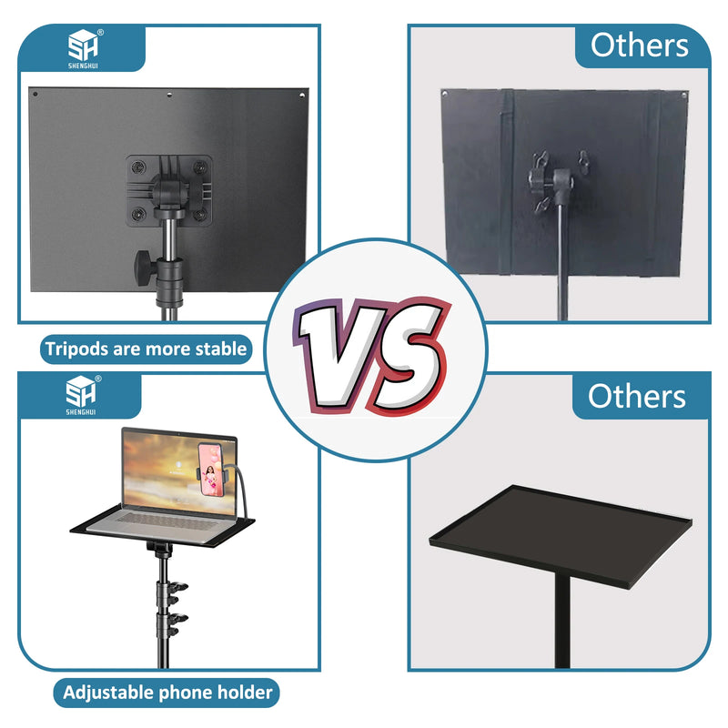 Tripé para projetor de 90/125/145 cm, tripé ajustável para laptop, altura de 18 a 40 polegadas, mesa de pé, suporte para microfone de computador ao ar livre