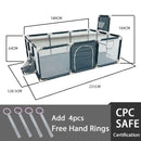 Cercado infantil IMBABY para uso interno, com barreira de segurança, piscina seca e área de recreação para crianças.