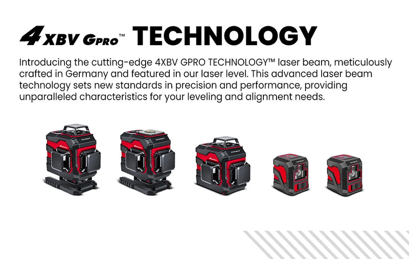 Nível a laser YEVOLT Green Beam, 4 planos, 16 linhas, autonivelante, 360 graus, 3D, que se ajusta ao solo, ferramentas de medição de ladrilhos horizontais e verticais
