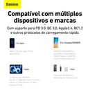 Kit Carregador Duplo Baseus Compacto 20W para iPhone 14 e Anteriores + Cabo de 1 Metro - Preto