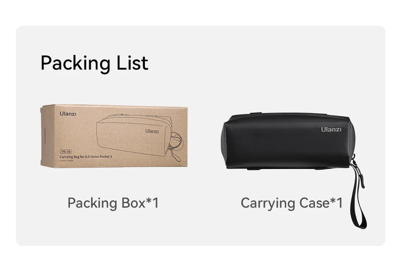 Bolsa de transporte Ulanzi PK-04 para DJI Osmo Pocket 3, design personalizado, leve, portátil, para fotografia, acessórios para atividades ao ar livre