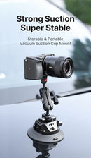 Ulanzi Car Phone Action Camera Holder Hand Pump Suction Cup 360° Adjustable 1/4" for GoPro for Insta360 DJI Action Smart Phone