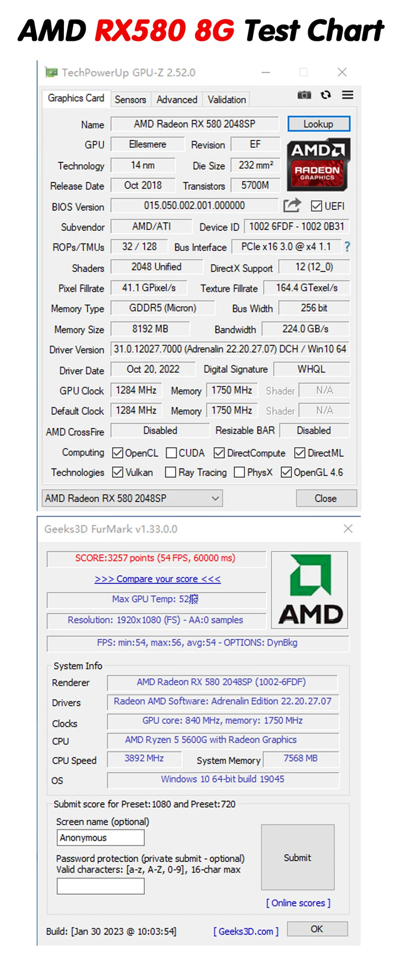 Placa de vídeo AMD Radeon RX 580 8GB GDDR5 256-bit 2048SP PCIe 3.0 x16 para desktops, modelo MLLSE. Processador de 14 nm para jogos.
