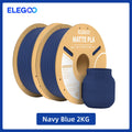 Filamento PLA fosco ELEGOO 1 kg, filamento FDM para impressora 3D de 1,75 mm, precisão dimensional de +/- 0,02 mm, bobina de papelão de 1 kg (2,2 lbs)