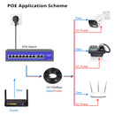 Switch de rede POE de 8 portas e 52 V com 10/1000 Mbps IEEE 802.3 AF/AT sobre Ethernet, câmera IP, AP sem fio, sistema de segurança CCTV