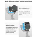 Gimbal FeiyuTech SCORP Mini 3 Pro com alça remota removível e rastreamento AI 4.0 para câmeras mirrorless, câmeras de ação e smartphones.