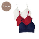 Lingerie feminina de 3 peças, sutiãs curtos, sutiãs sensuais, tops femininos, frete grátis, sutia poliéster 90%