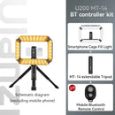 Ulanzi U200 U-200 Smartphone Video Rig LED Video Light 2 em 1 Ring Light Cold Shoe para Microfone Tiktok Youtube Live Rig Light