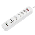 Soquete de extensão e filtro de linha elétrica USB
