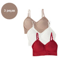 Lingerie feminina de 3 peças, sutiãs curtos, sutiãs sensuais, tops femininos, frete grátis, sutia poliéster 90%