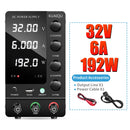 Fonte de alimentação com display digital ajustável Mini fontes de alimentação de laboratório Regulador de tensão 60V 5A 120V 3A 32V 6A KUAIQU 30V 10A DC
