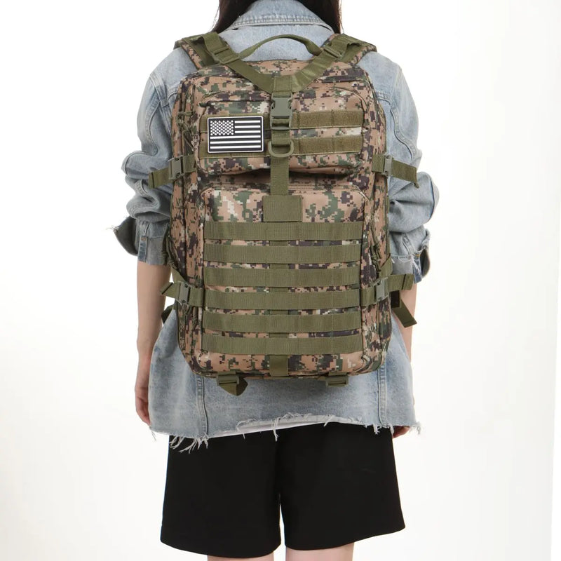 Mochila impermeável de nylon 1000D 30L/50L para atividades ao ar livre, esportes táticos, acampamento, caminhadas, trekking, pesca, caça