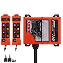 Controle remoto industrial à prova d'água e resistente à poeira para guindaste HENJEL H208 com interruptor de dupla velocidade e controle remoto sem fio de 12 V/24 V CC.