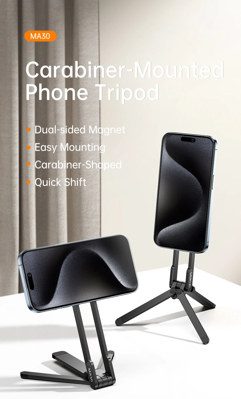 Ulanzi MA30 Magsafe Phone Tripod Dual-sided Magnetic Phone Holder Phone Stand for Iphone 16 15 Outdoor Travel Vlog LiveStreaming