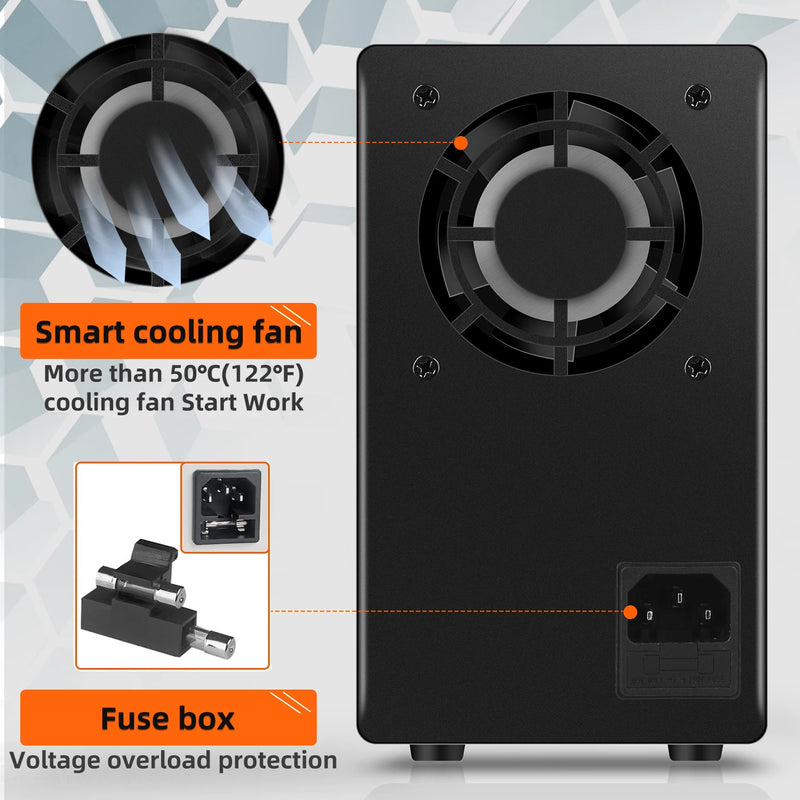 Fonte de alimentação com display digital ajustável Mini fontes de alimentação de laboratório Regulador de tensão 60V 5A 120V 3A 32V 6A KUAIQU 30V 10A DC