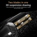 Barbeador Elétrico Carregamento USB Lâmina Dupla Alternativa com Cabeça de Corte Adicional