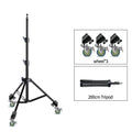 Tripé extensível SH 190 cm com parafuso de 1/4 e rodas, controle remoto Bluetooth para câmera DSLR, smartphone, luz de preenchimento, microfone, tripé