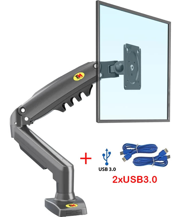 Suporte de monitor LCD LED de mesa de 17 a 30 polegadas com mola a gás F80 Braço ergonômico Suporte de gás Flexi Mount Carga 2 a 9 kg