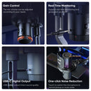 Microfone para jogos USB com fio Comica Uni D Uni A para PC, laptop, telefone, microfone condensador com cancelamento de ruído e iluminação RGB