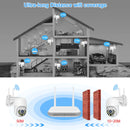 Gravador de vídeo em rede Smart Wifi NVR 8CH 5MP H.265 para sistema de segurança sem fio com suporte para detecção facial Onvif HDD 2,5'' ICsee APP