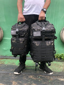 Mochila esportiva tática impermeável de nylon resistente de 25L/50L para trilhas, pesca, caça, acampamento e caminhadas