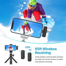 Sistema de microfone de lapela sem fio Ulanzi J12, mini microfone para gravação de áudio e vídeo para iPhone e Android, transmissão ao vivo