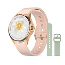 Relógio inteligente esportivo e fitness feminino com monitor de frequência cardíaca, à prova d'água e ideal para presentear.