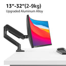 Suporte de mesa para monitor Bewiser de 13" a 32" com capacidade de peso de até 9 kg (19,8 lbs), altura ajustável, rotação de 360°