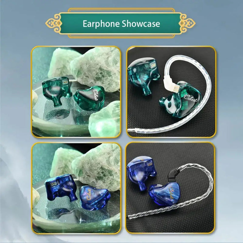 Fones de ouvido Kinera Celest Wyvern pretos com cabo e microfone, envio de IEMs brasileiros, fones de ouvido com fio Hi-Fi para jogos, para presente