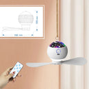 Ventilador de teto portátil silencioso de 3 velocidades, luz LED de 3 velocidades, sem necessidade de instalação de luz de ventilador