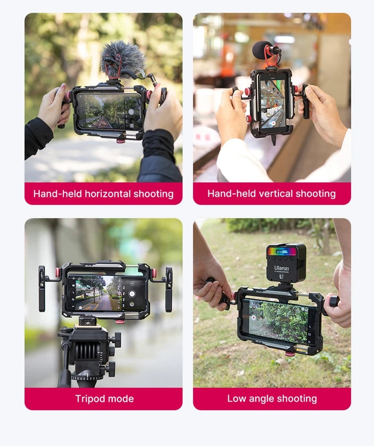 Capa protetora universal para smartphone Ulanzi Lino com alça lateral para iPhone 16, 15, 14, 13, 12 Pro Max, Samsung, Xiaomi e OPPO