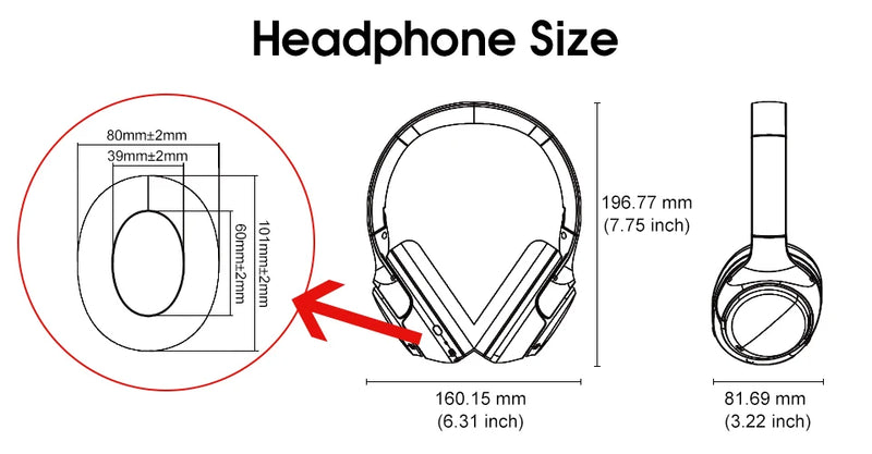 Fones de ouvido sem fio QCY H3 ANC Bluetooth 5.4 com áudio de alta resolução e cancelamento de ruído ativo híbrido de 43 dB 60H