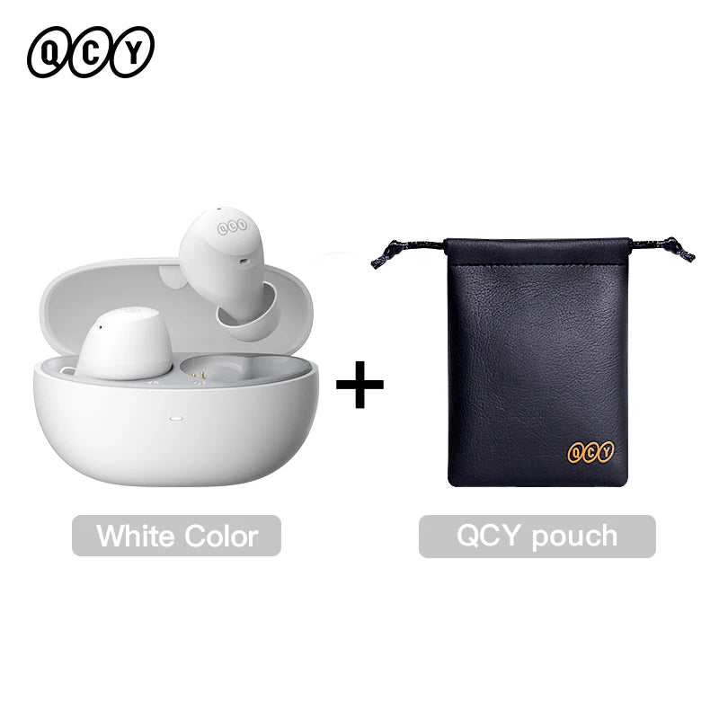 Fones de ouvido sem fio QCY HT07 ANC com cancelamento de ruído de 40 dB TWS, 6 microfones, chamada AI HD, Bluetooth 5.2, reprodução de 32 horas