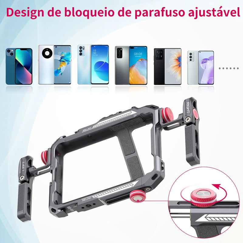 Capa protetora universal para smartphone Ulanzi Lino com alça lateral para iPhone 16, 15, 14, 13, 12 Pro Max, Samsung, Xiaomi e OPPO