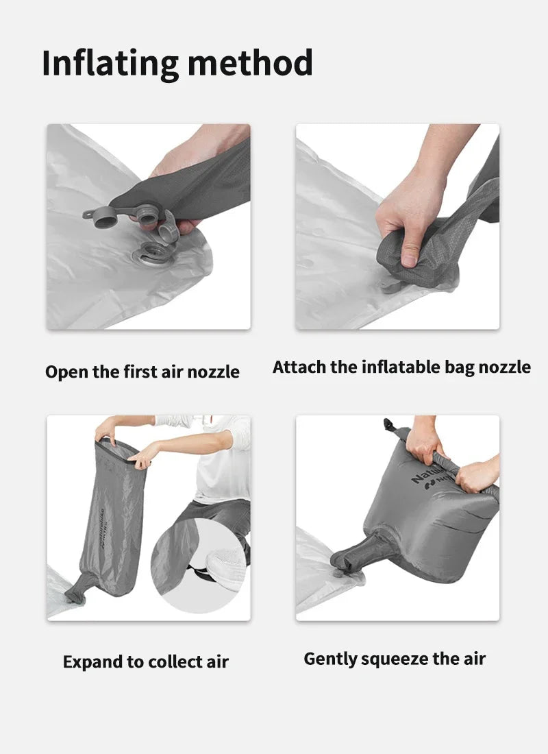 Colchão inflável Naturehike R 5.8 para áreas externas, barraca dobrável portátil, almofada única, ultraleve, para caminhadas, viagem e acampamento