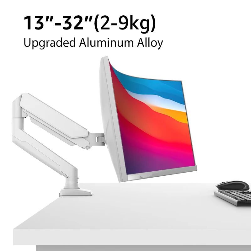 Suporte de mesa para monitor Bewiser de 13" a 32" com capacidade de peso de até 9 kg (19,8 lbs), altura ajustável, rotação de 360°